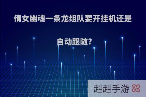 倩女幽魂一条龙组队要开挂机还是自动跟随?