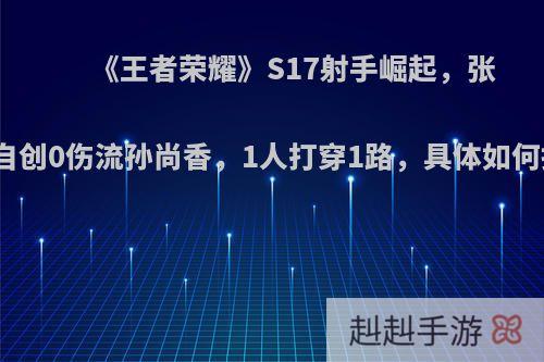 《王者荣耀》S17射手崛起，张大仙自创0伤流孙尚香，1人打穿1路，具体如何操作?