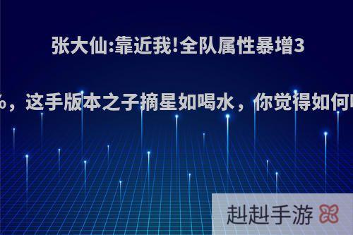 张大仙:靠近我!全队属性暴增30%，这手版本之子摘星如喝水，你觉得如何呢?