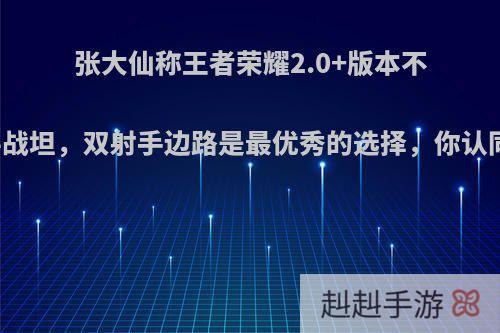 张大仙称王者荣耀2.0+版本不需要战坦，双射手边路是最优秀的选择，你认同吗?