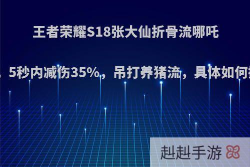 王者荣耀S18张大仙折骨流哪吒火了，5秒内减伤35%，吊打养猪流，具体如何操作?