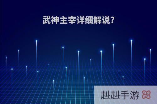 武神主宰详细解说?