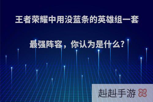 王者荣耀中用没蓝条的英雄组一套最强阵容，你认为是什么?