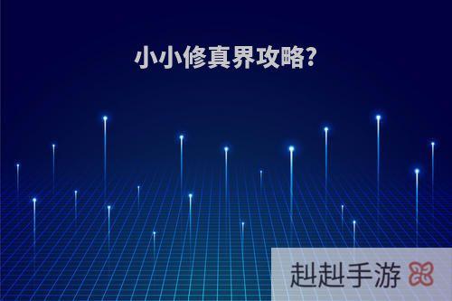 小小修真界攻略?