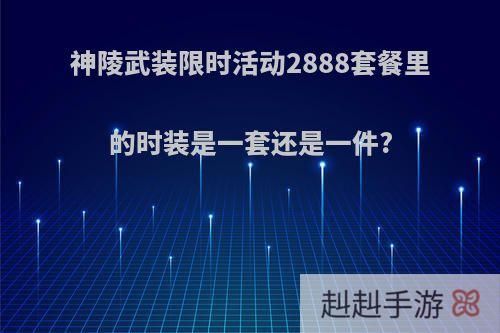 神陵武装限时活动2888套餐里的时装是一套还是一件?