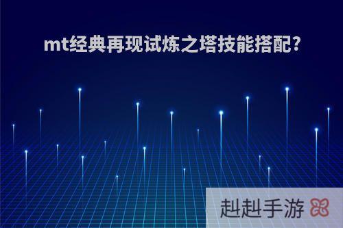 mt经典再现试炼之塔技能搭配?