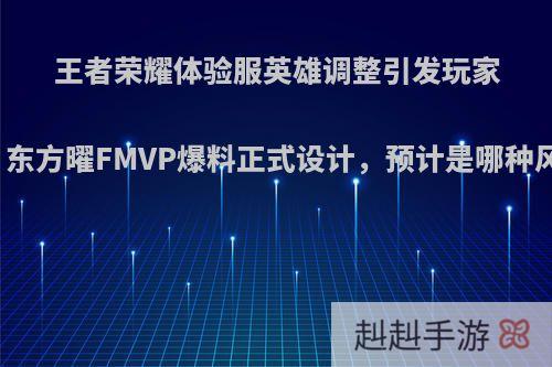 王者荣耀体验服英雄调整引发玩家吐槽，东方曜FMVP爆料正式设计，预计是哪种风格呢?