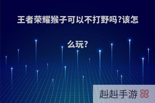 王者荣耀猴子可以不打野吗?该怎么玩?