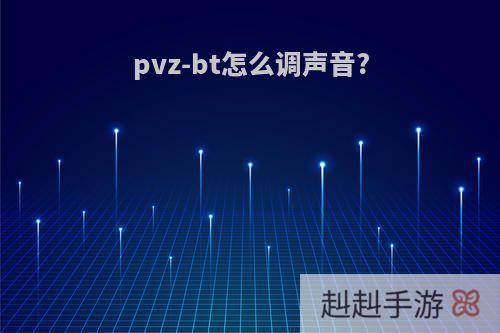 pvz-bt怎么调声音?