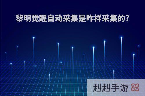 黎明觉醒自动采集是咋样采集的?