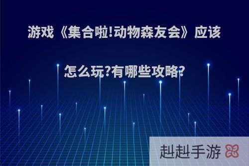 游戏《集合啦!动物森友会》应该怎么玩?有哪些攻略?