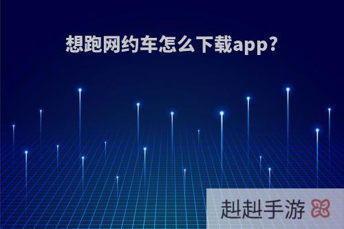 想跑网约车怎么下载app?