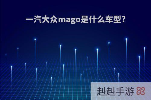 一汽大众mago是什么车型?