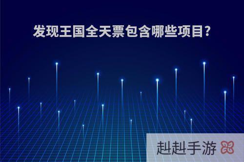 发现王国全天票包含哪些项目?