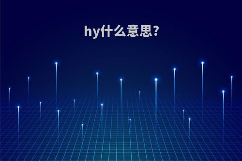 hy什么意思?