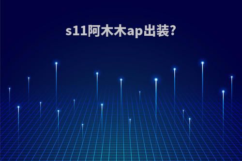 s11阿木木ap出装?