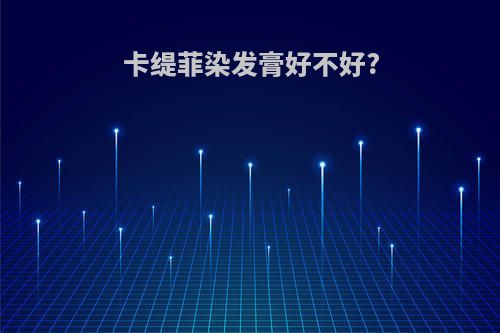卡缇菲染发膏好不好?
