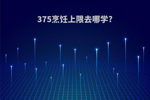 375烹饪上限去哪学?