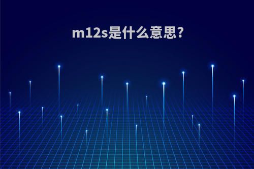 m12s是什么意思?
