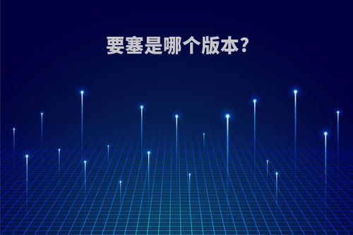 要塞是哪个版本?