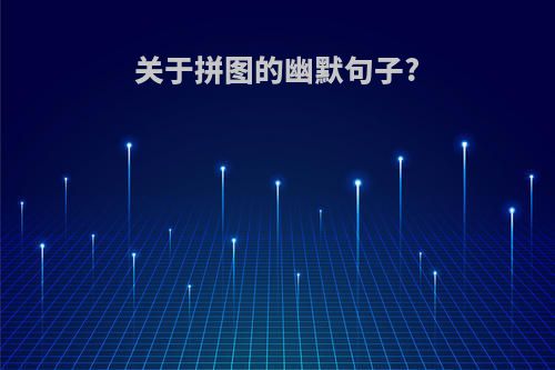 关于拼图的幽默句子?