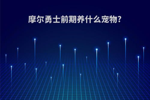 摩尔勇士前期养什么宠物?