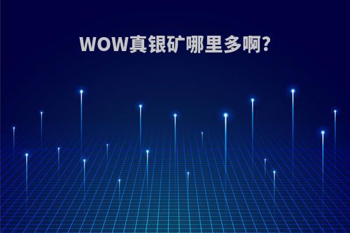 WOW真银矿哪里多啊?