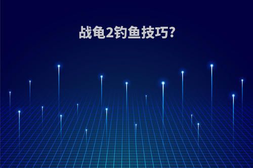 战龟2钓鱼技巧?