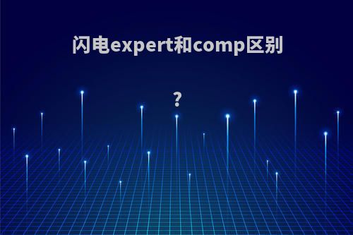 闪电expert和comp区别?