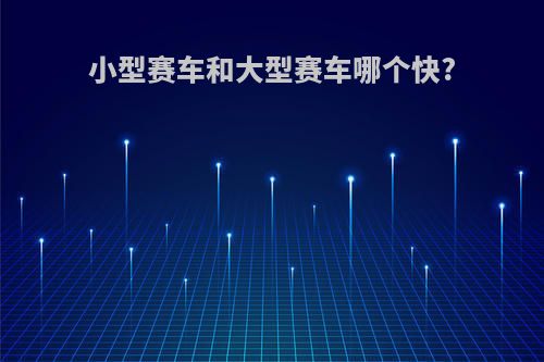 小型赛车和大型赛车哪个快?