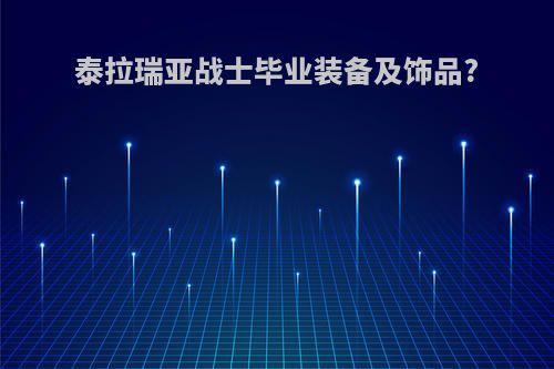 泰拉瑞亚战士毕业装备及饰品?