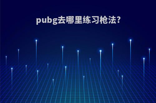 pubg去哪里练习枪法?