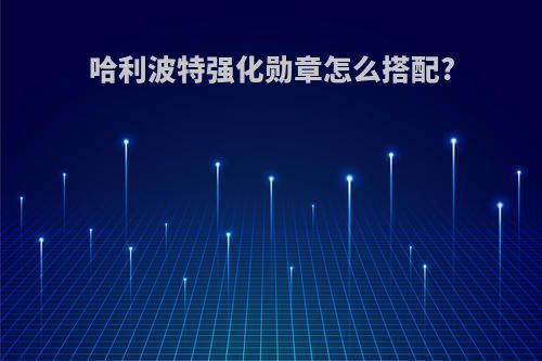 哈利波特强化勋章怎么搭配?
