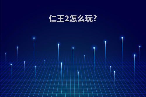 仁王2怎么玩?