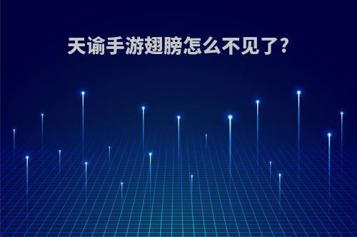 天谕手游翅膀怎么不见了?