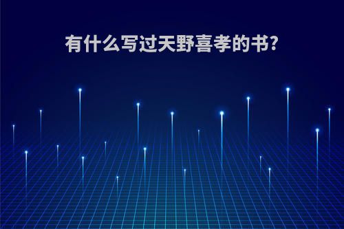 有什么写过天野喜孝的书?