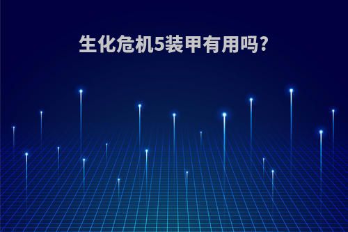 生化危机5装甲有用吗?