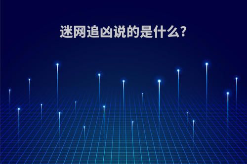 迷网追凶说的是什么?