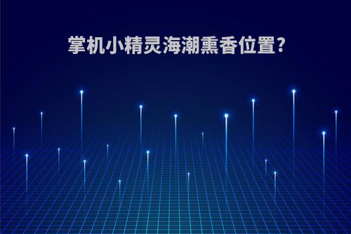掌机小精灵海潮熏香位置?