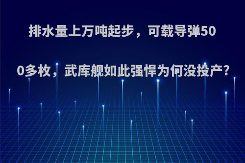 排水量上万吨起步，可载导弹500多枚，武库舰如此强悍为何没投产?