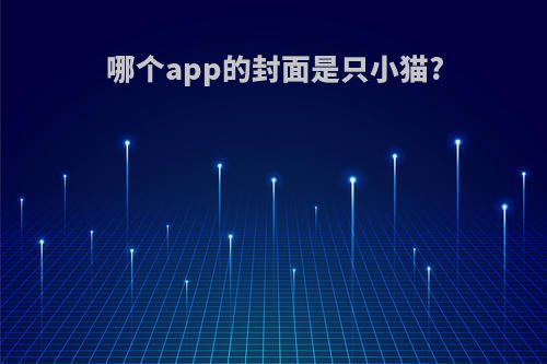 哪个app的封面是只小猫?