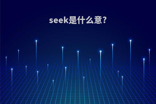 seek是什么意?