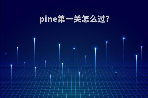 pine第一关怎么过?