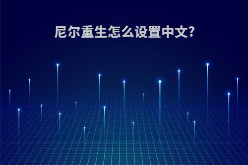 尼尔重生怎么设置中文?
