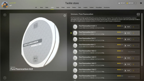 俄罗斯钓鱼4手机版鱼线轮、鱼钩、鱼线的选择